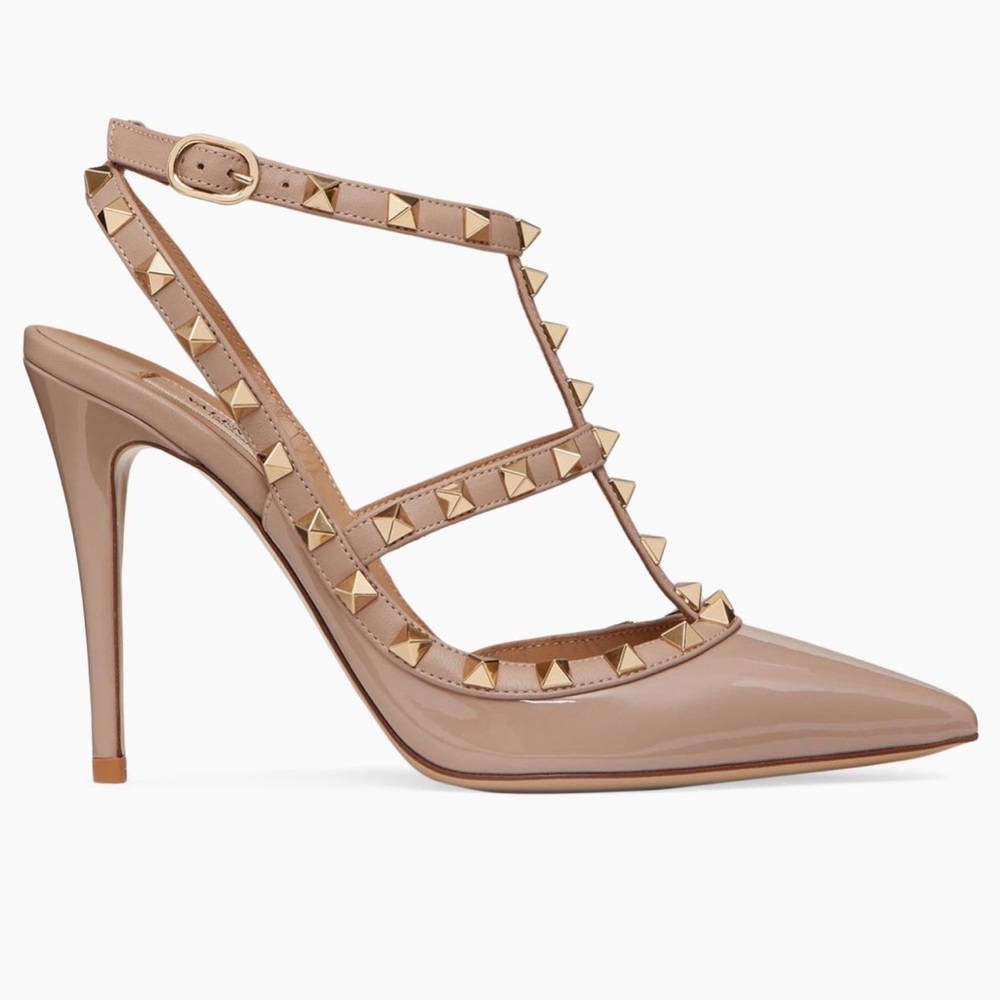 Valentino Garavani Nude Studded Heels
